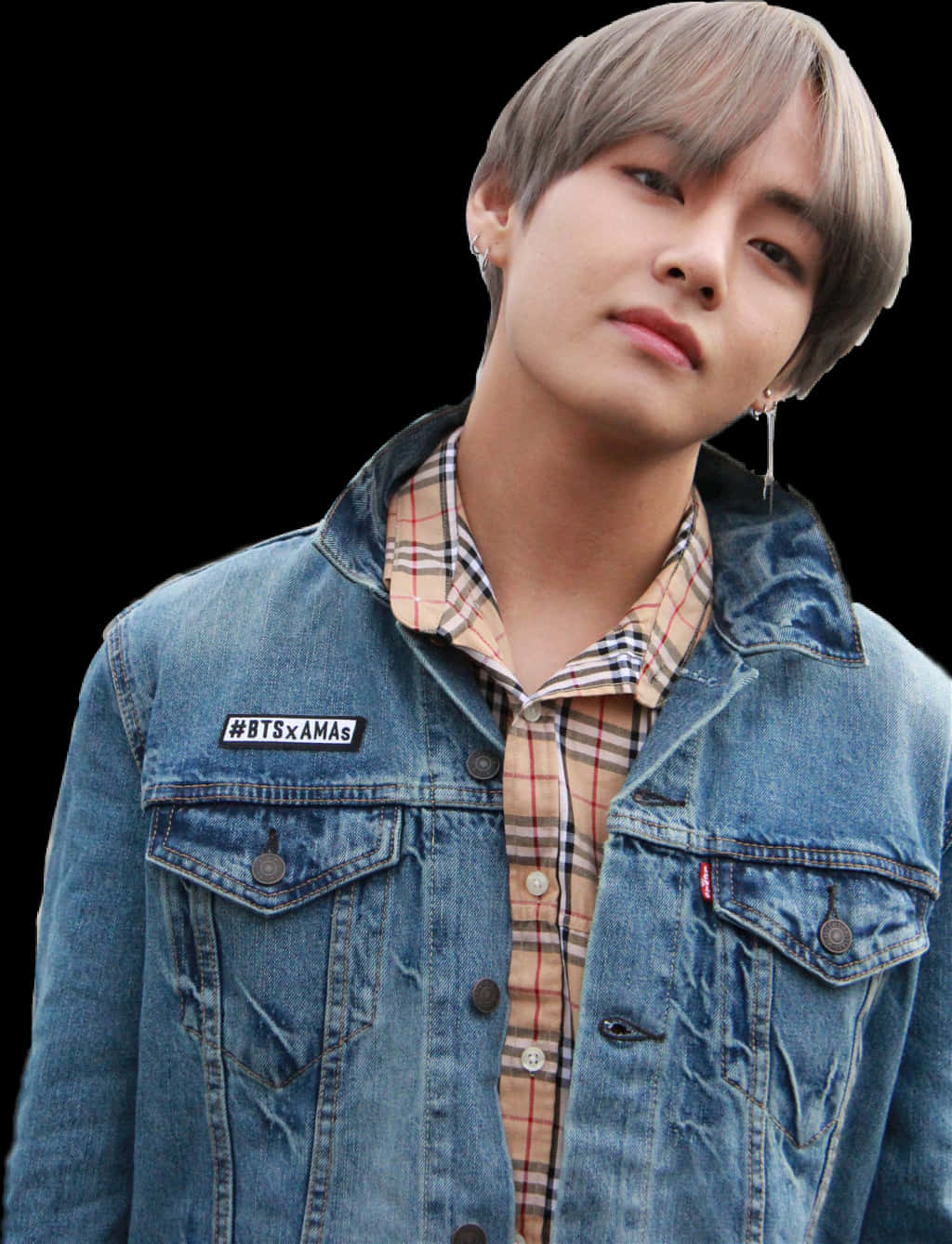 Stylish Denim Jacket Man PNG Image