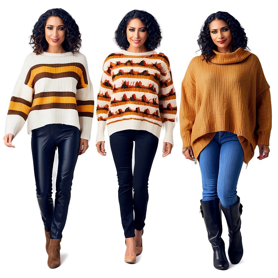 Stylish Fall Sweaters Png Gsv53 PNG Image