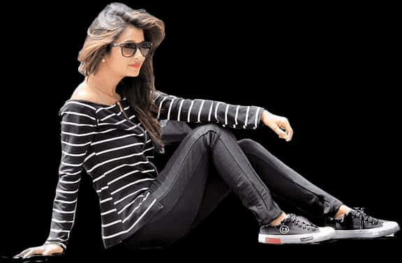 Stylish Girl Sitting Pose For Picsart PNG Image