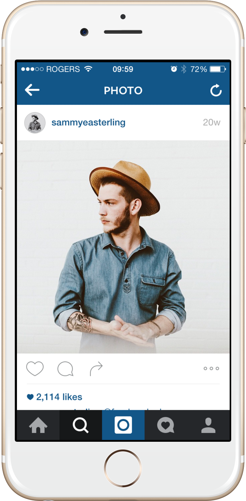 Stylish Man Instagram Post PNG Image