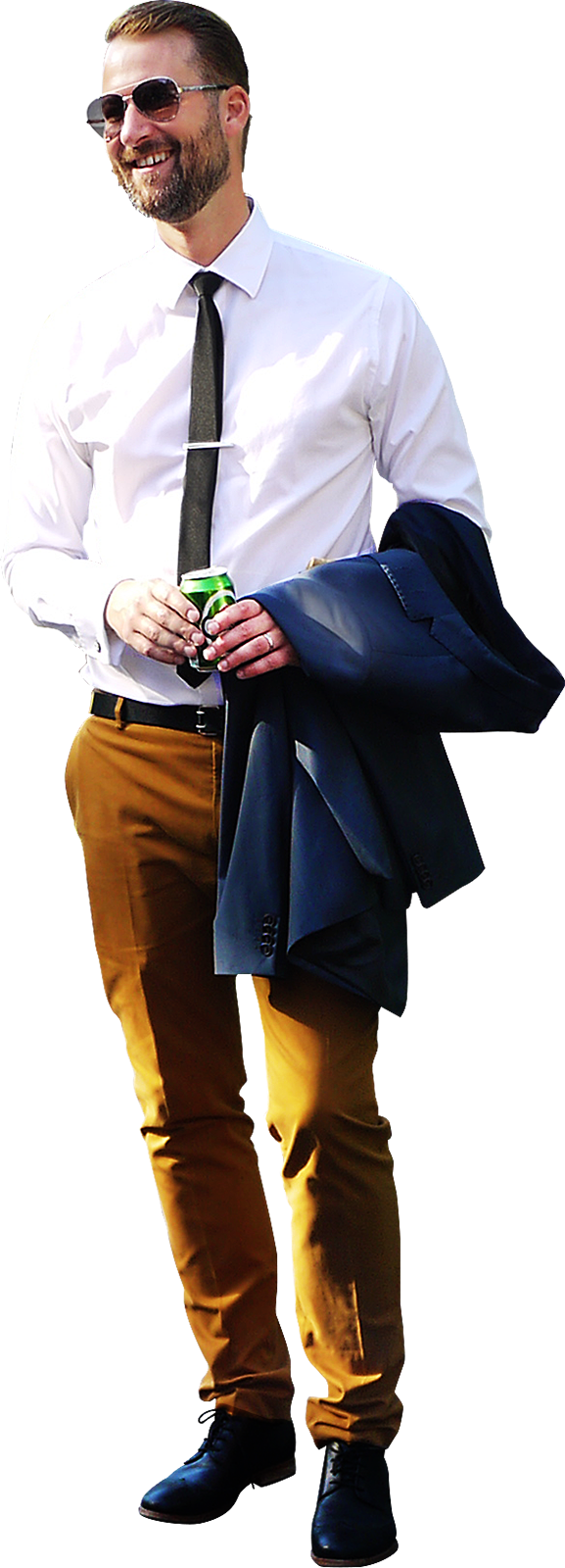 Stylish Man Smart Casual Outfit PNG Image