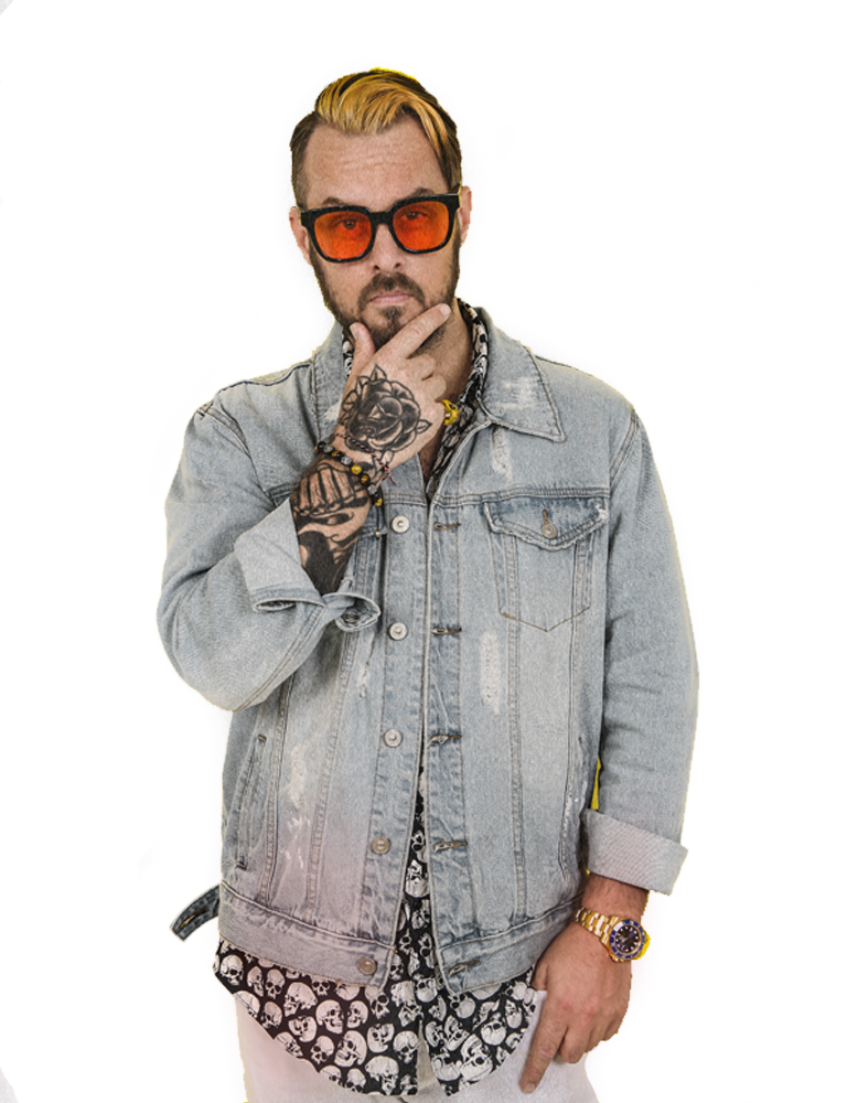 Stylish Manin Denimand Sunglasses PNG Image