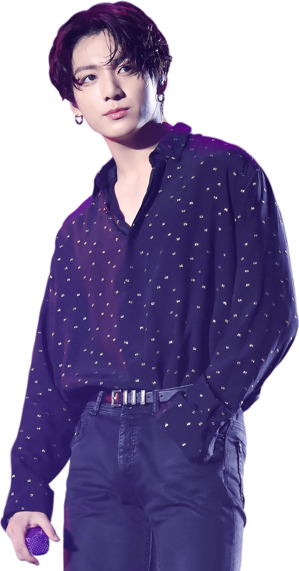 Stylish Manin Purple Shirt Sticker PNG Image