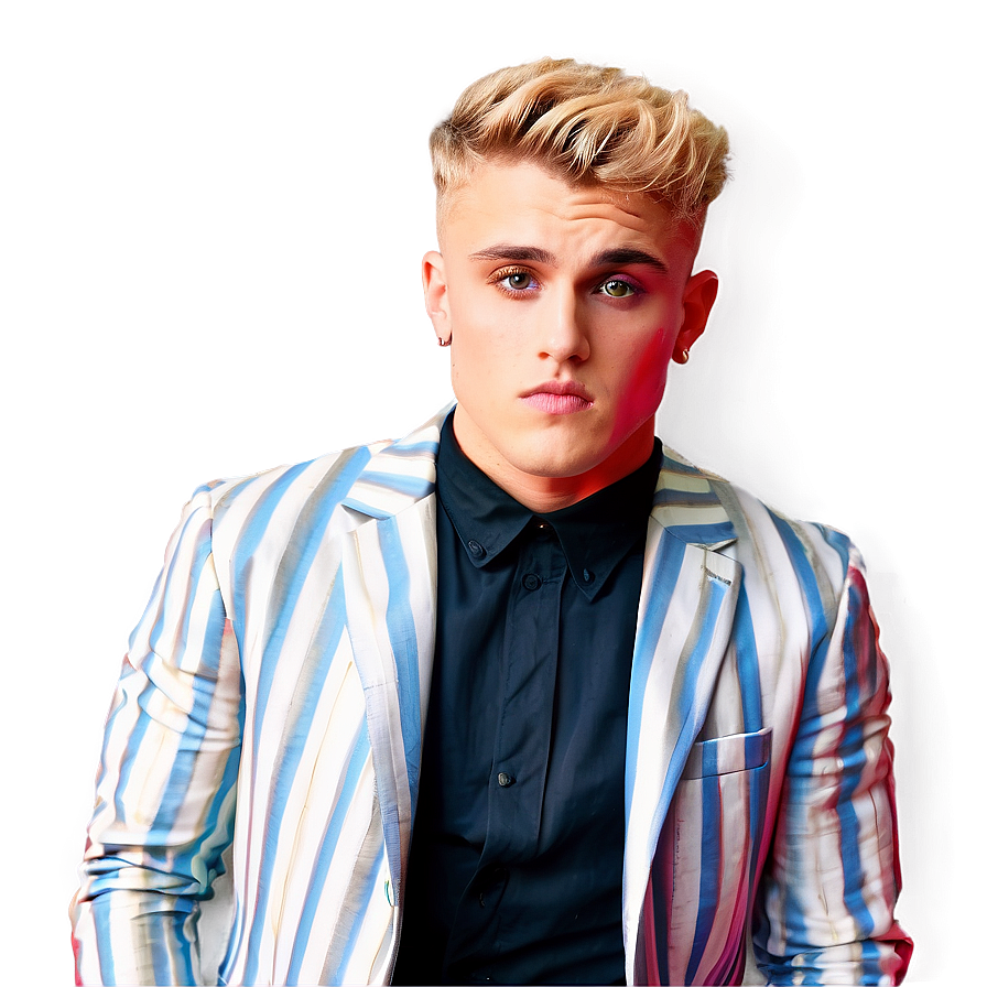 Stylish Manin Striped Blazer PNG Image