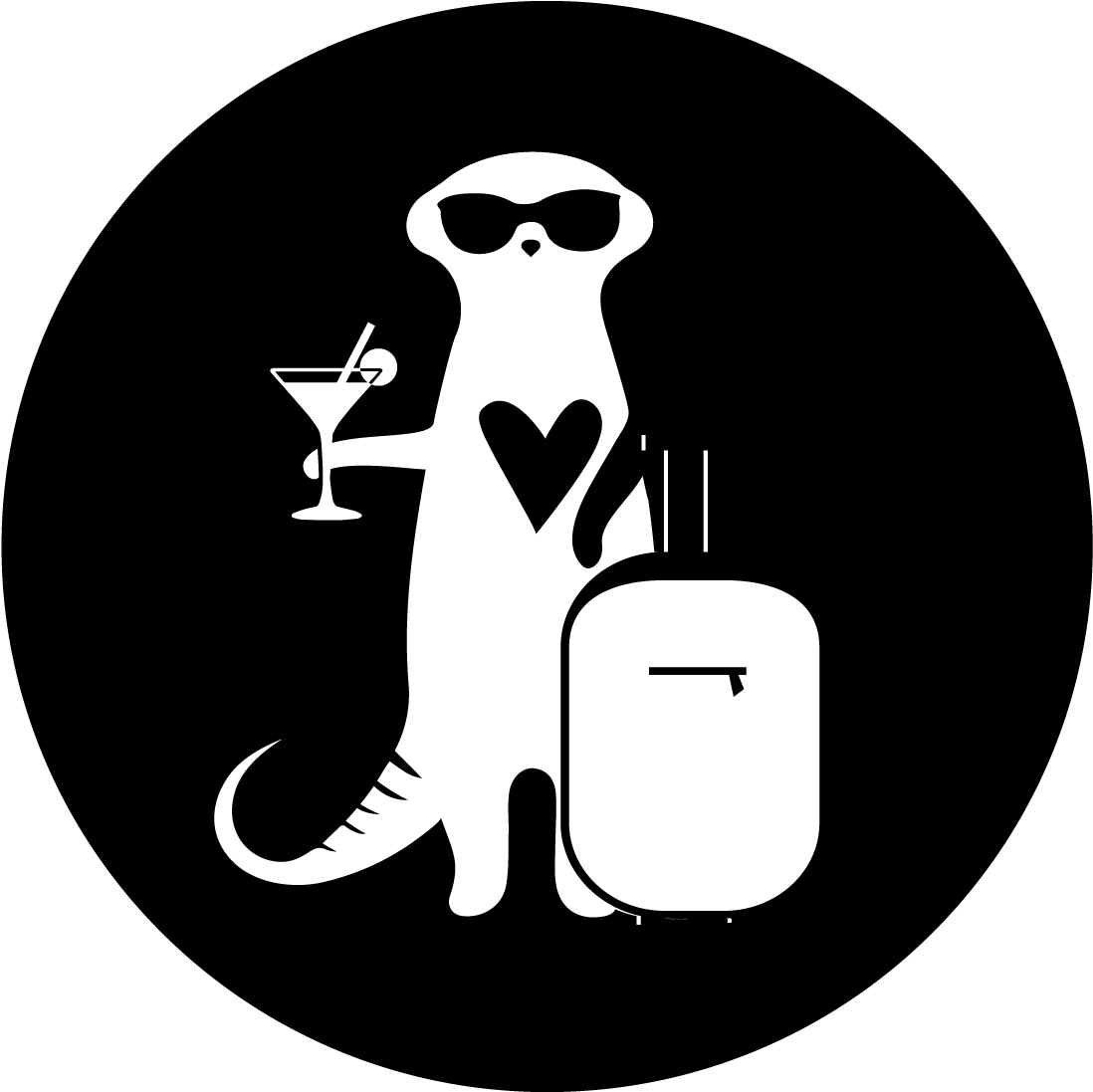 Stylish Meerkat Traveler PNG Image