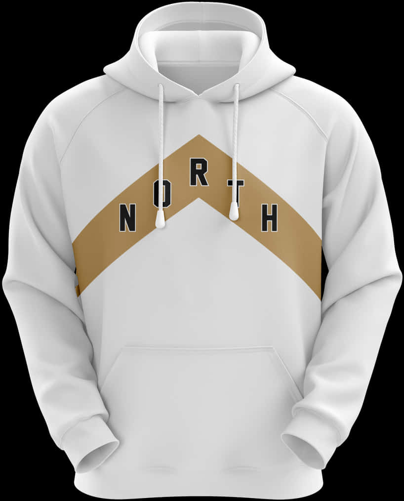 Stylish North Branded Hoodie Mockup PNG Image