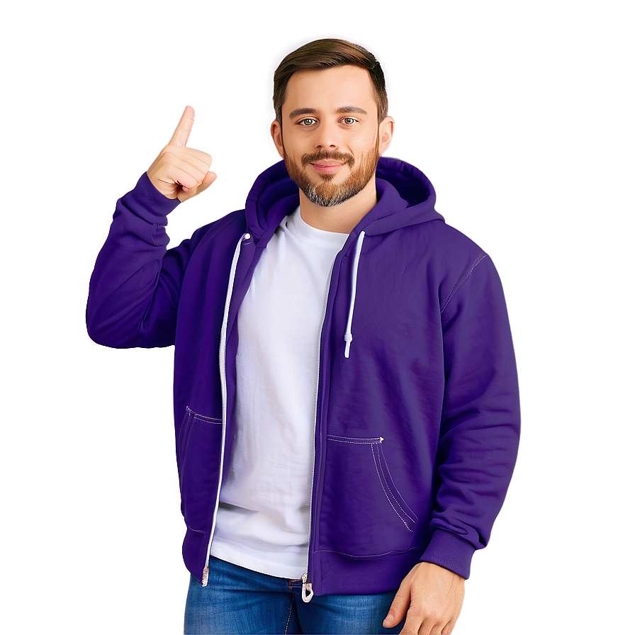 Stylish Purple Hoodie Clipart Png Iot39 PNG Image