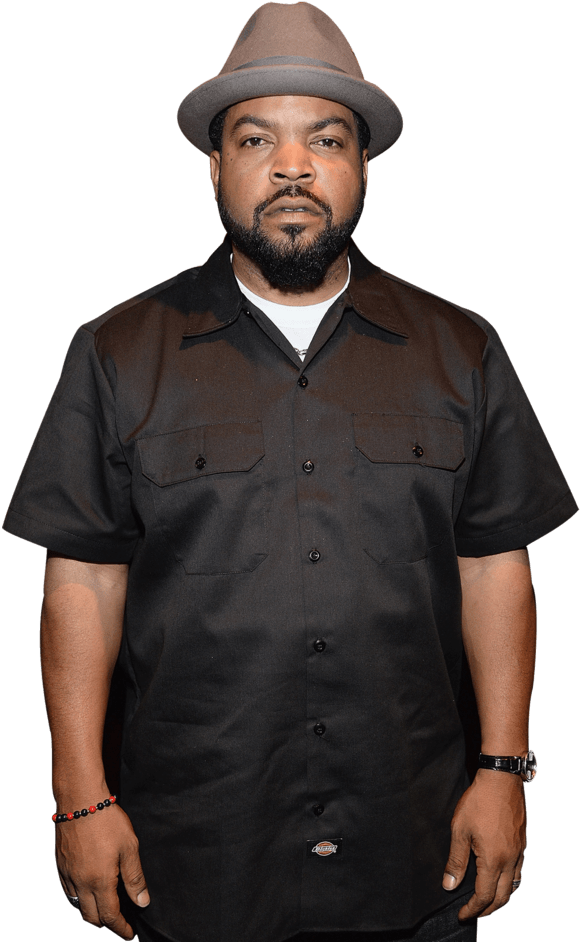 Stylish Rapperin Hatand Black Shirt PNG Image