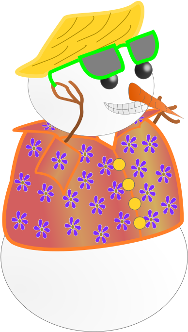 Stylish Snowman Clipart PNG Image