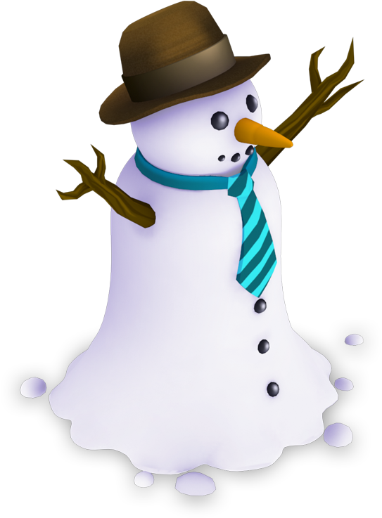 Stylish Snowmanwith Hatand Scarf Clipart PNG Image