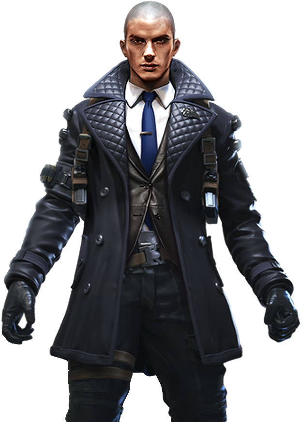 Stylish Video Game Character PNG Image