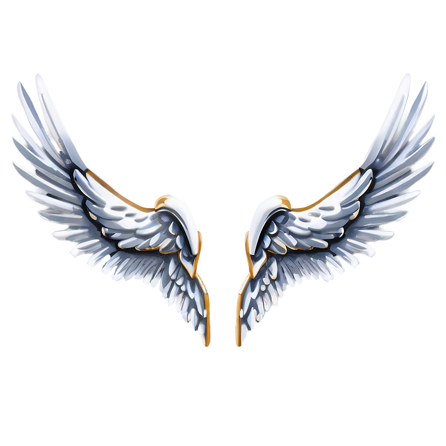 Stylish White Wings Png 47 PNG Image