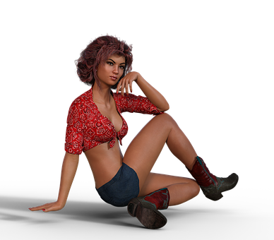 Stylish Woman Seatedin Casual Attire PNG Image