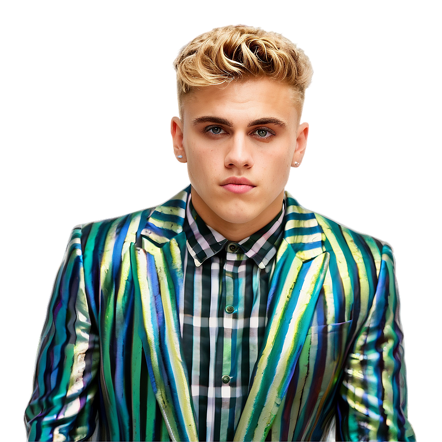 Stylish Young Manin Colorful Blazer PNG Image