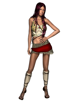 Stylish3 D Model Girl PNG Image