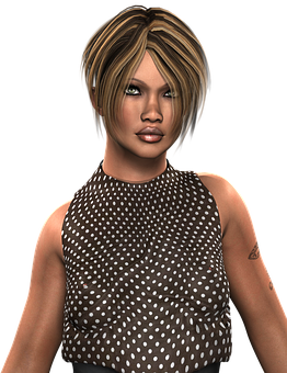 Stylish3 D Model Woman PNG Image