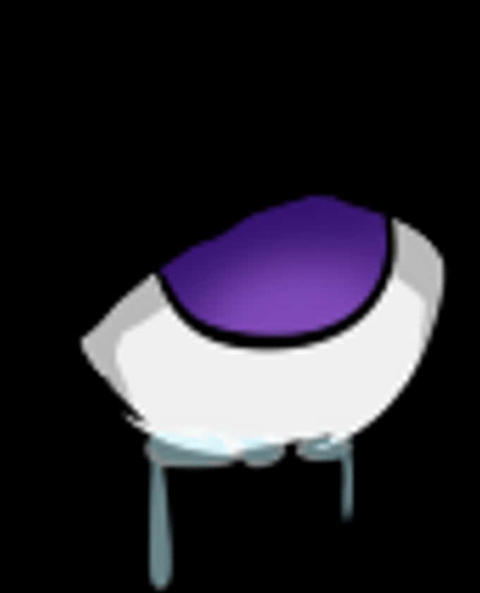 Stylized Anime Eye Purple Iris PNG Image