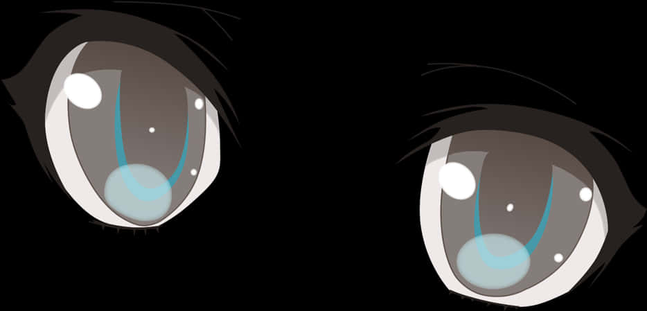 Stylized Anime Eyes Graphic PNG Image