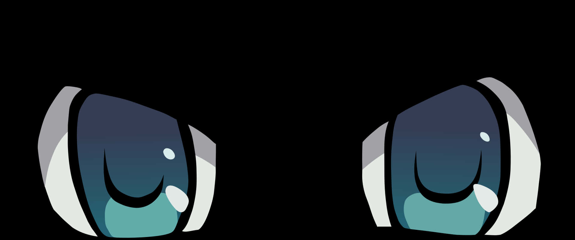 Stylized Anime Eyes Vector PNG Image