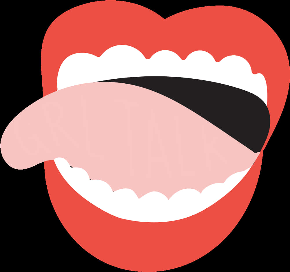 Stylized Anime Mouth Graphic PNG Image