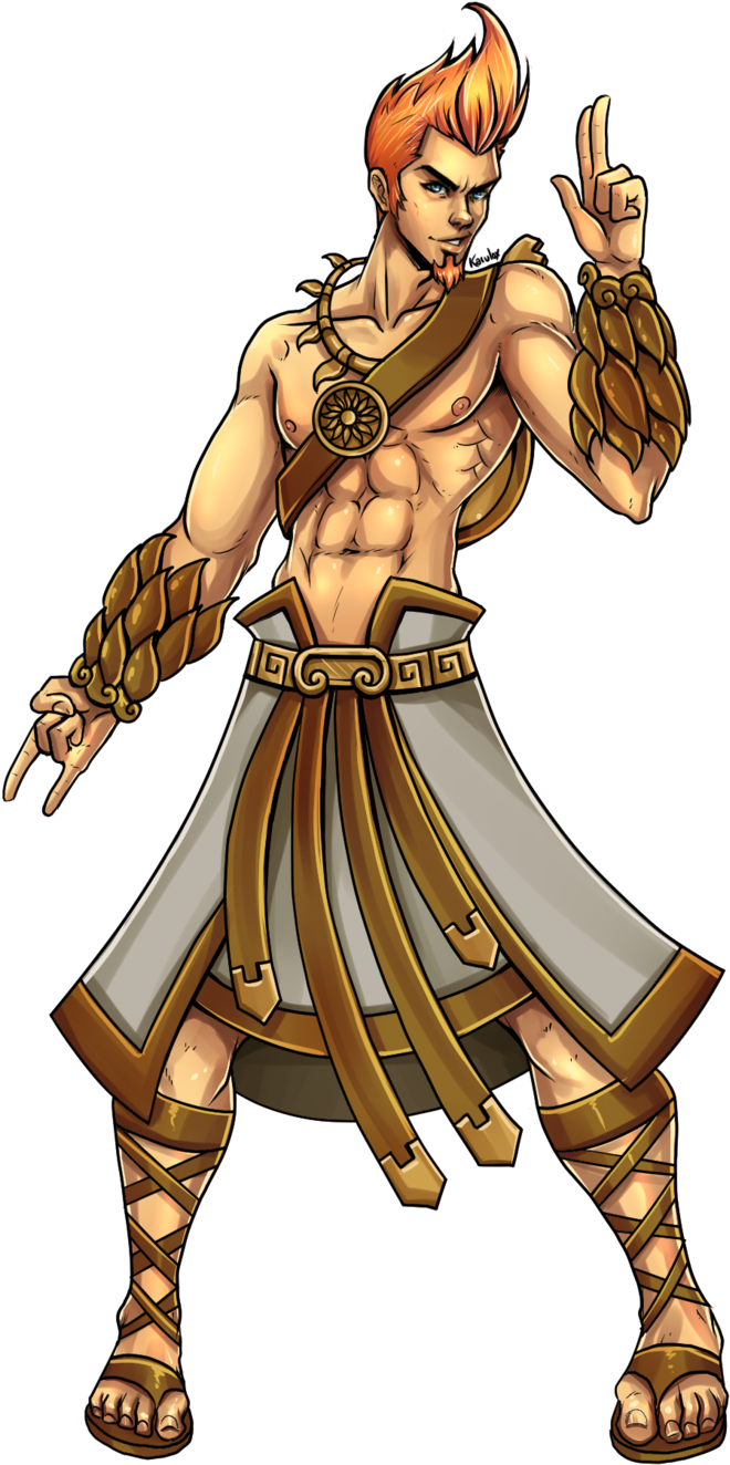 Stylized Apollo Character Art PNG Image