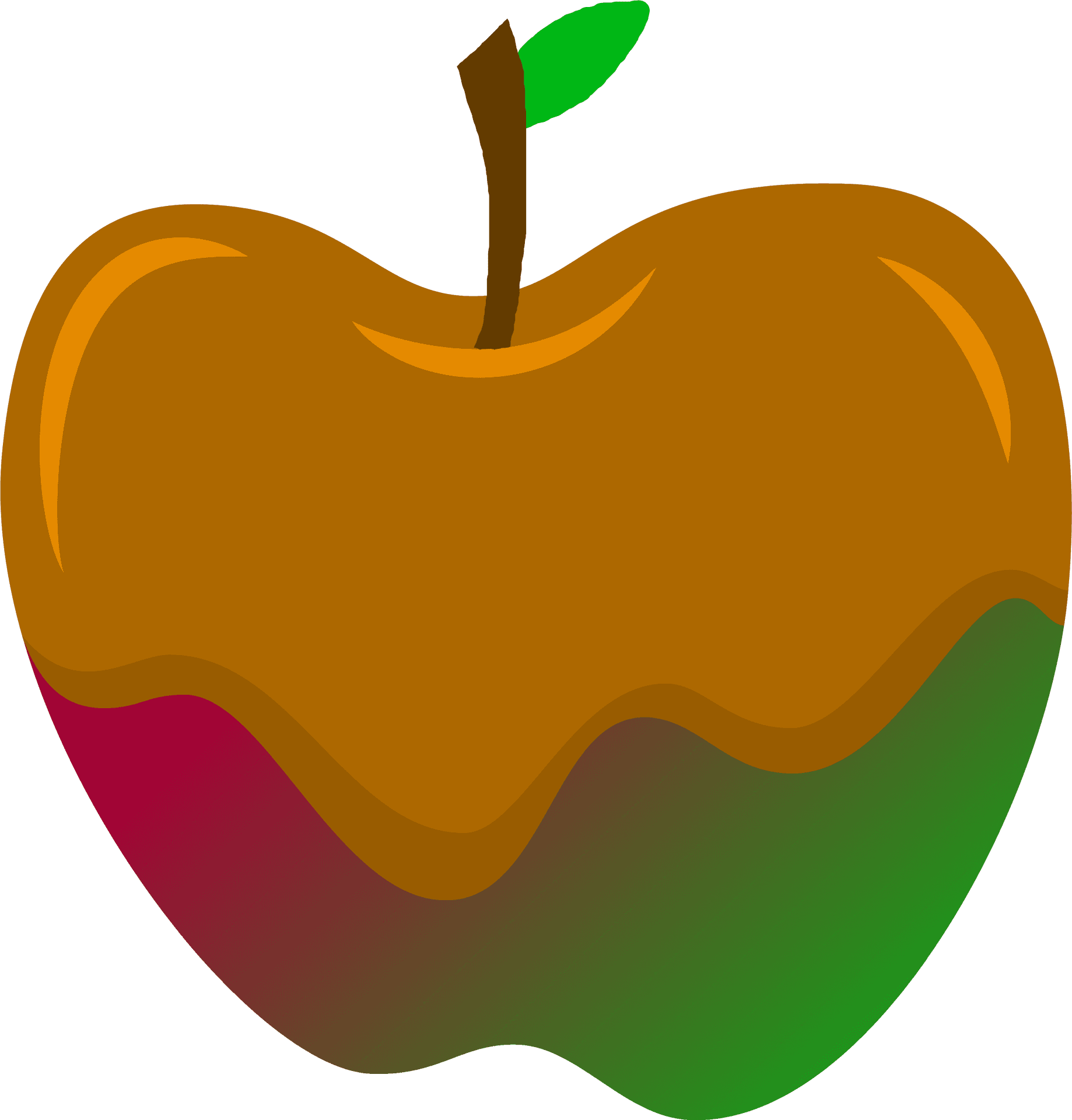 Stylized Apple Graphic PNG Image