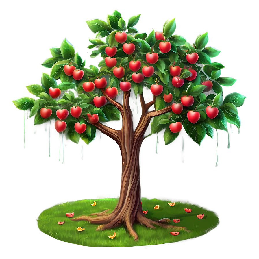 Stylized Apple Tree Png Wpx PNG Image