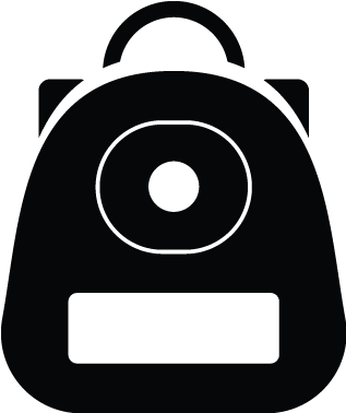 Stylized Backpack Icon PNG Image