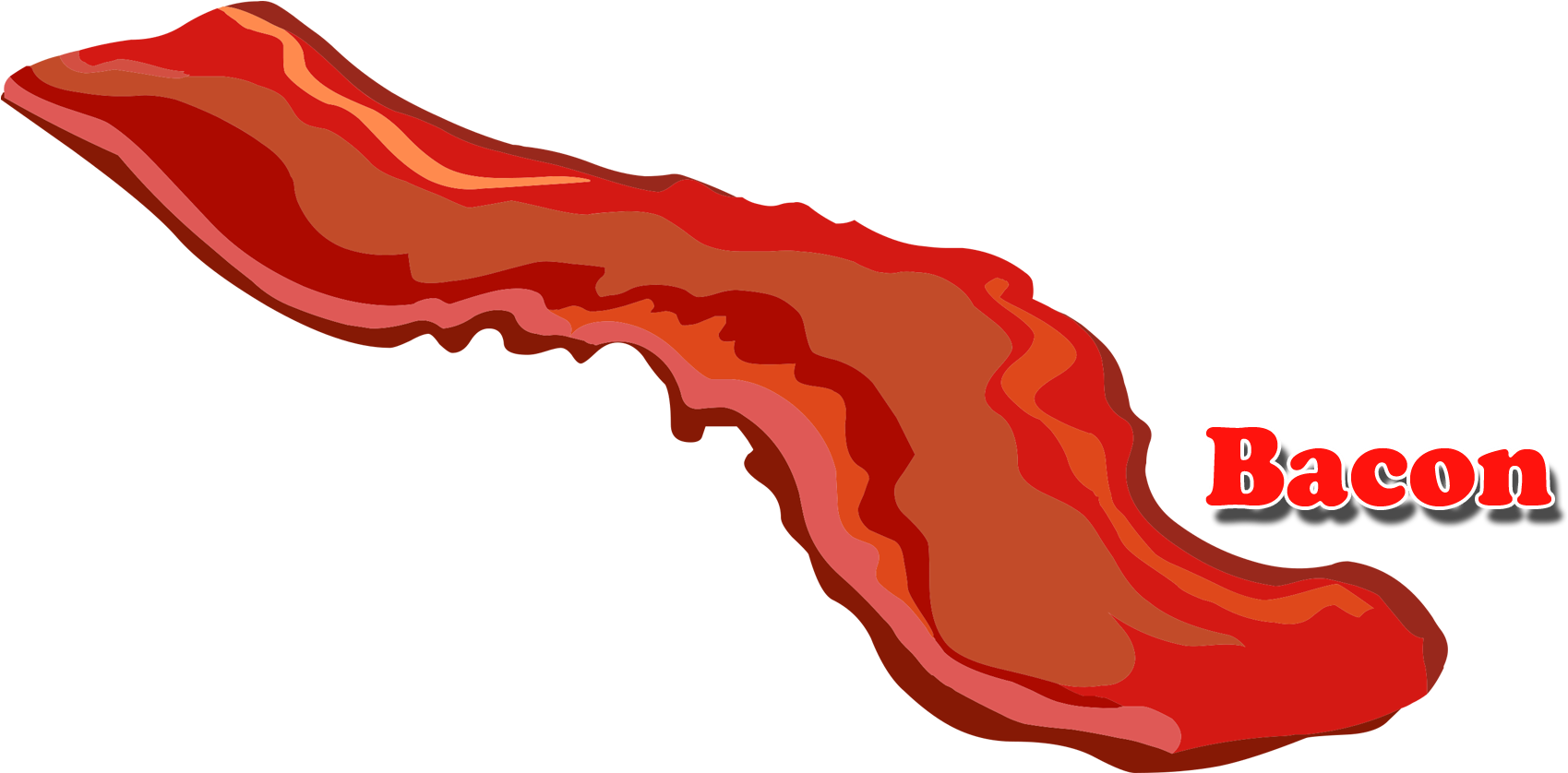 Stylized Bacon Graphic PNG Image