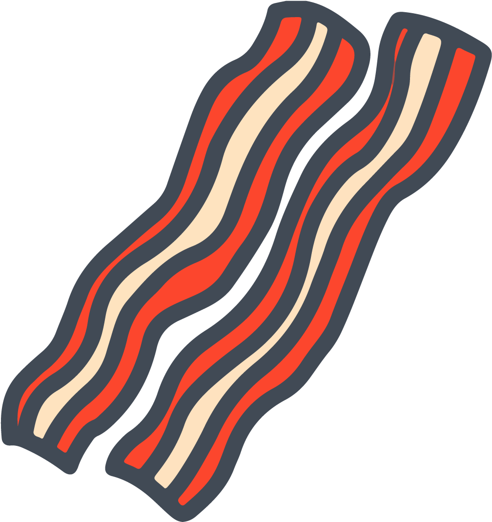 Stylized Bacon Strips PNG Image