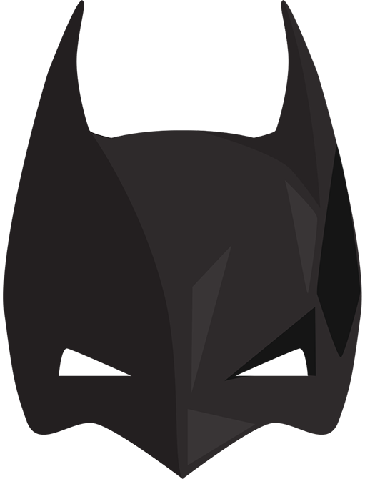 Stylized Batman Mask Graphic PNG Image