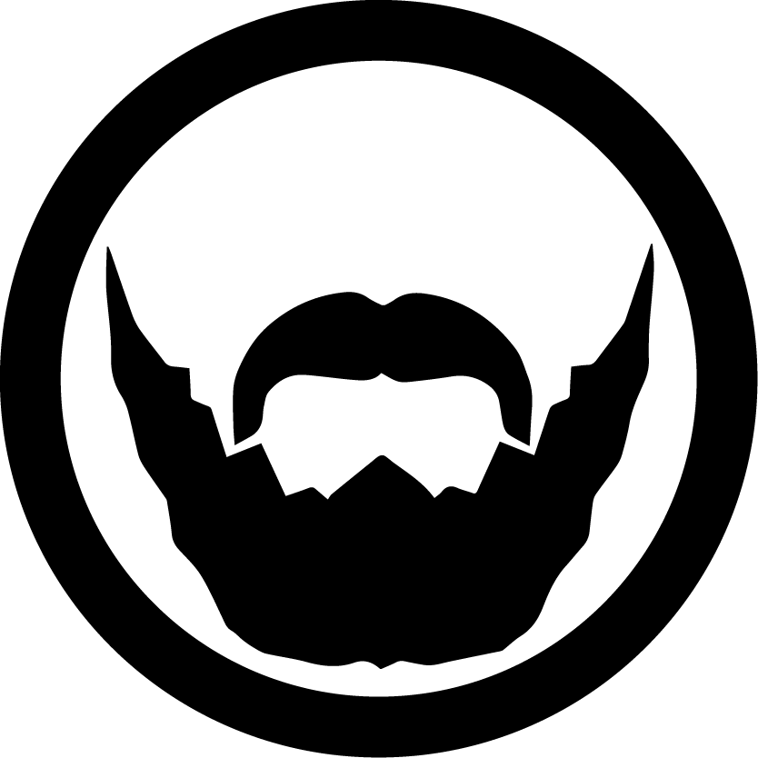 Stylized Beard Icon PNG Image