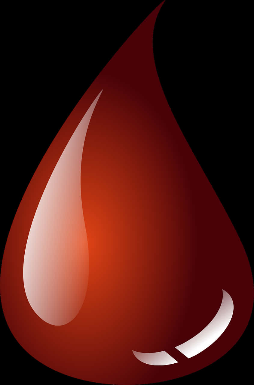 Stylized Blood Drop Graphic PNG Image