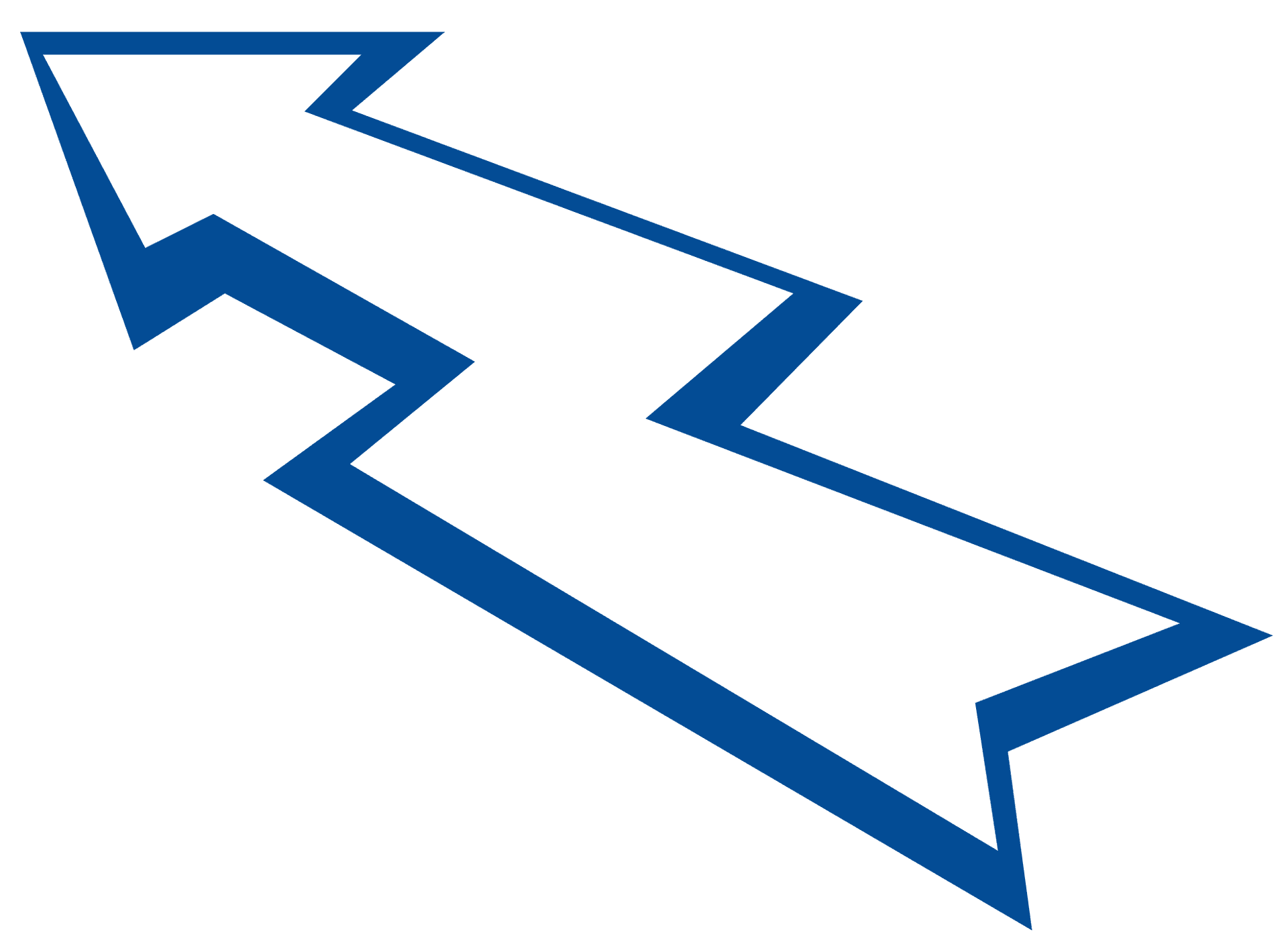 Stylized Blue Arrow Graphic PNG Image