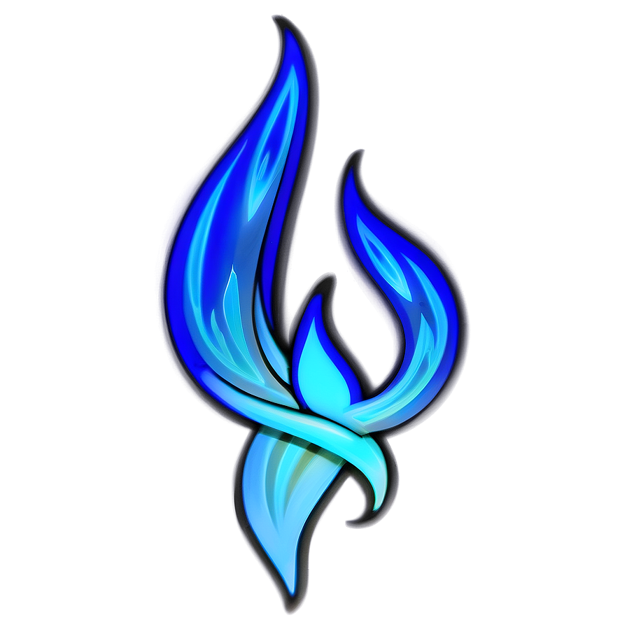 Stylized Blue Flame Png Jbn PNG Image