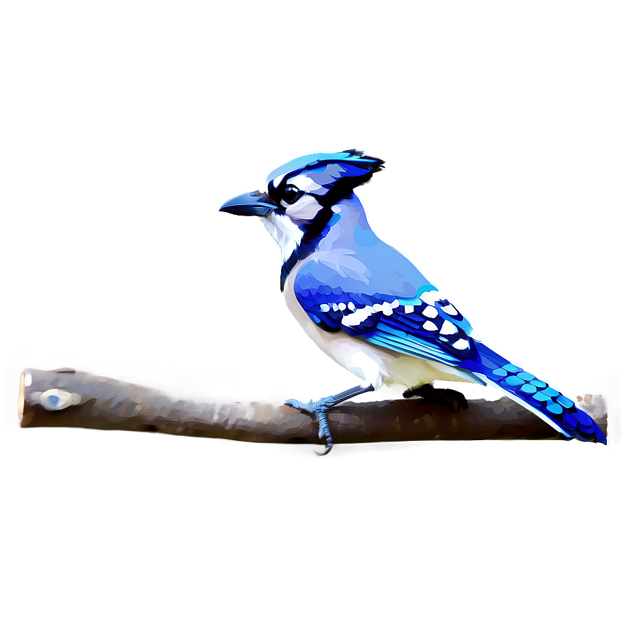 Stylized Blue Jay Graphic Png 06262024 PNG Image