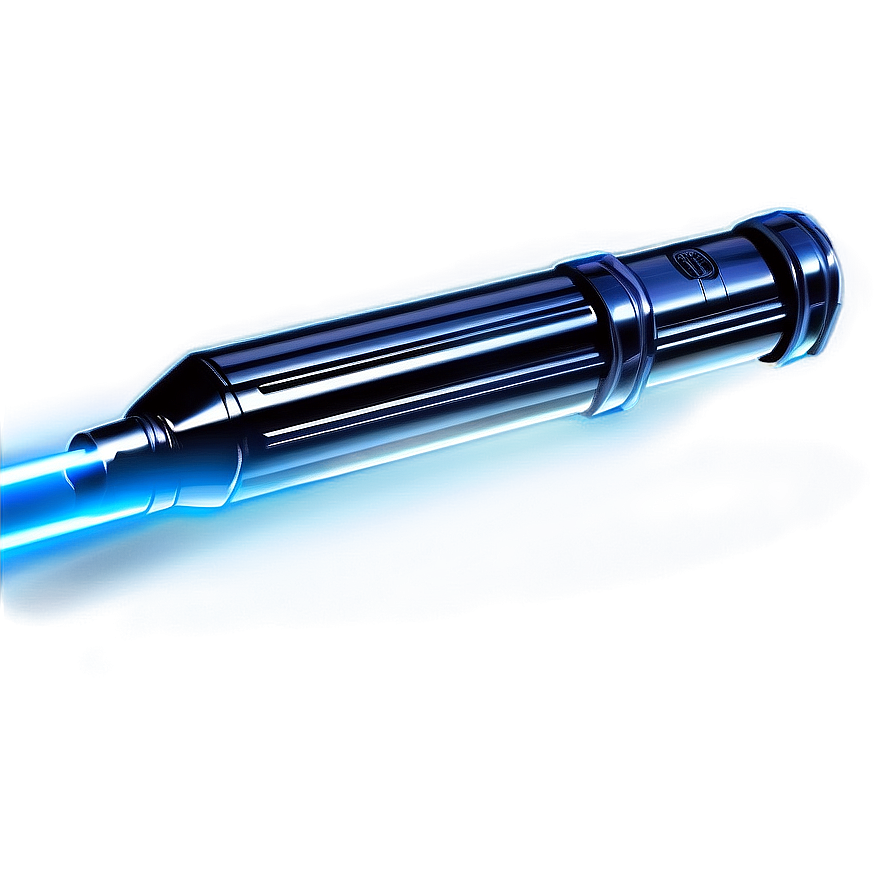 Stylized Blue Lightsaber Graphic Png 06262024 PNG Image