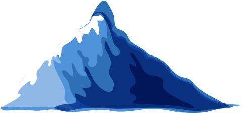 Stylized_ Blue_ Mountain_ Vector PNG Image