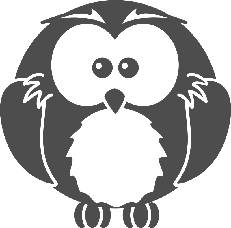 Stylized Blue Owl Graphic PNG Image