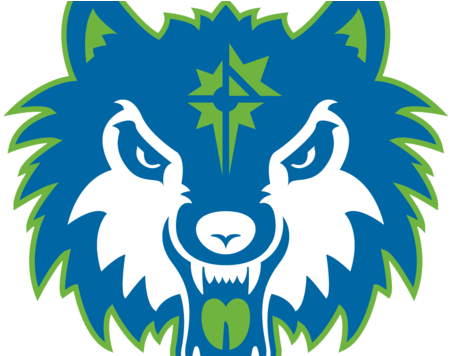 Stylized Blue Wolf Logo PNG Image