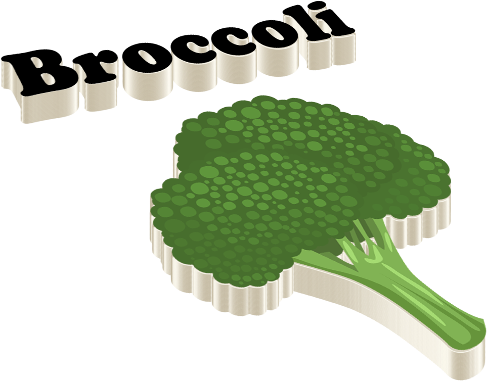 Stylized Broccoli Graphic PNG Image