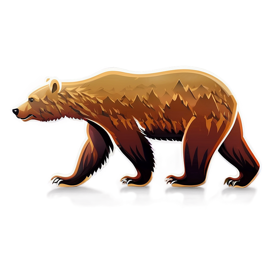 Stylized California Bear Png 10 PNG Image