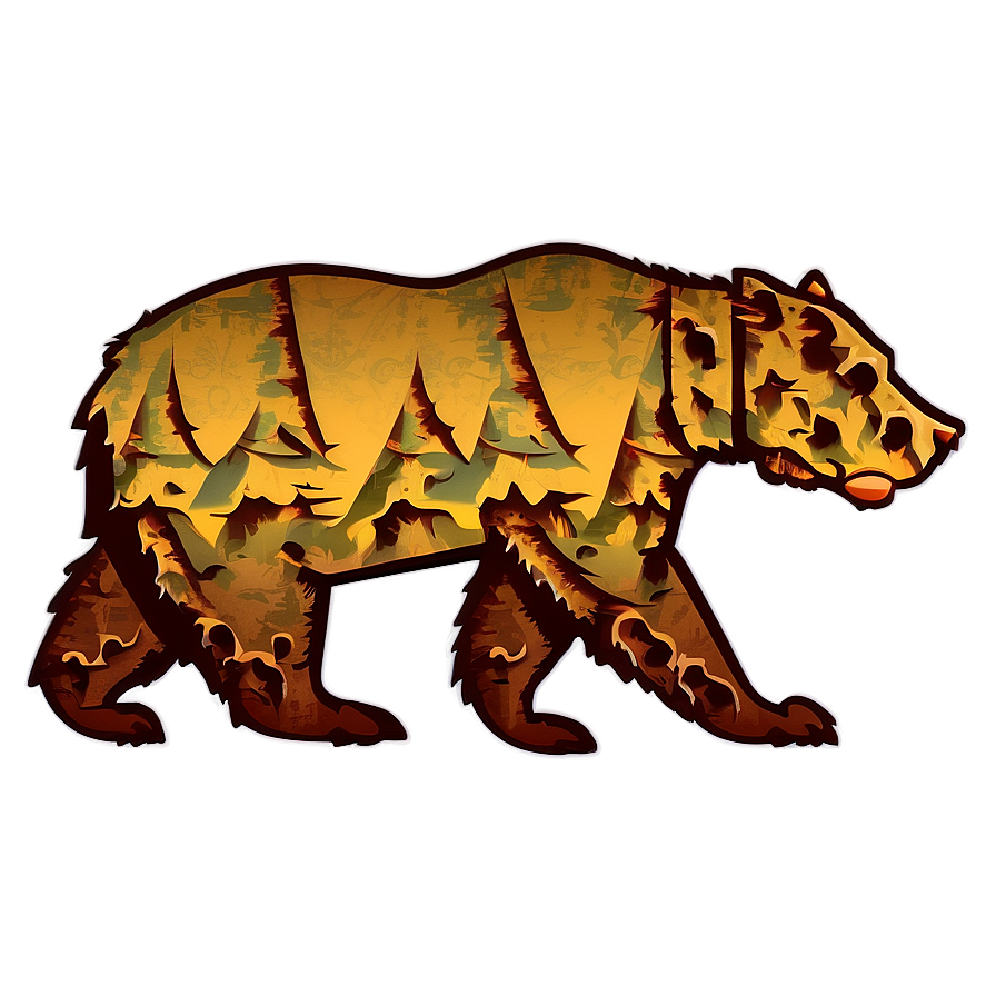 Stylized California Bear Png 86 PNG Image