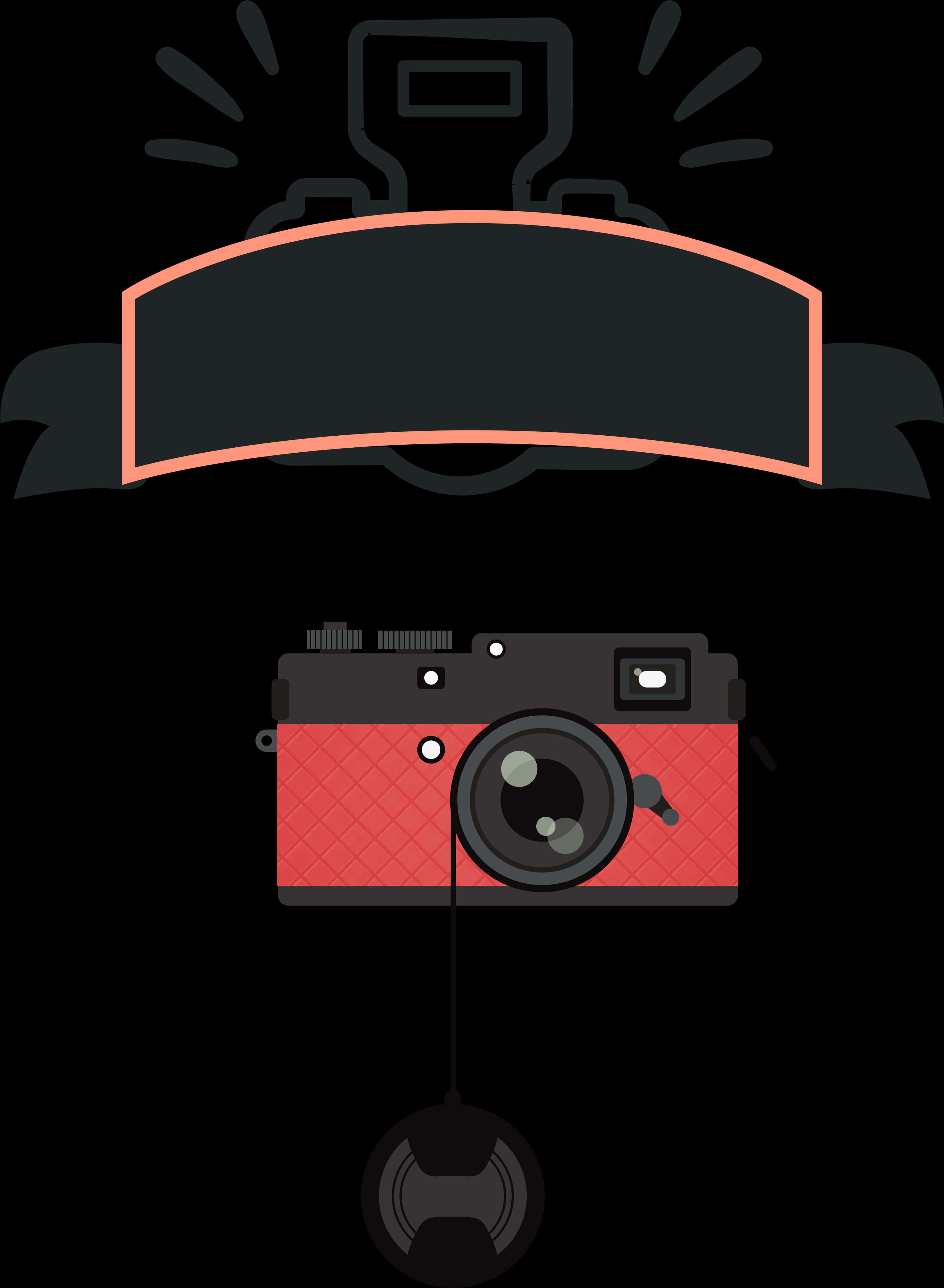 Stylized Camera Logo Design PNG Image