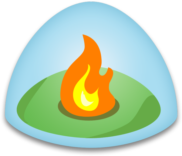 Stylized Campfire Graphic PNG Image