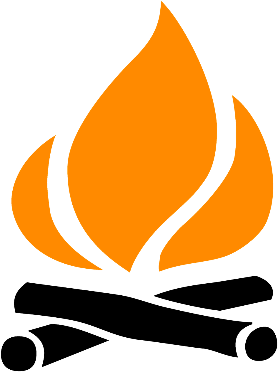 Stylized Campfire Graphic PNG Image