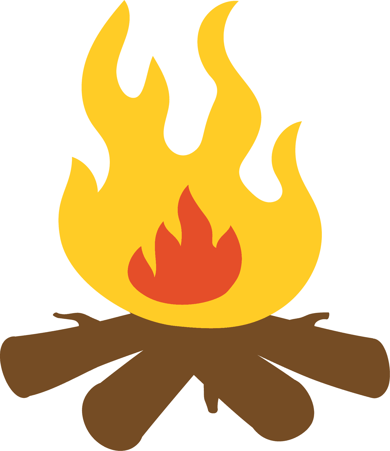 Stylized Campfire Graphic PNG Image