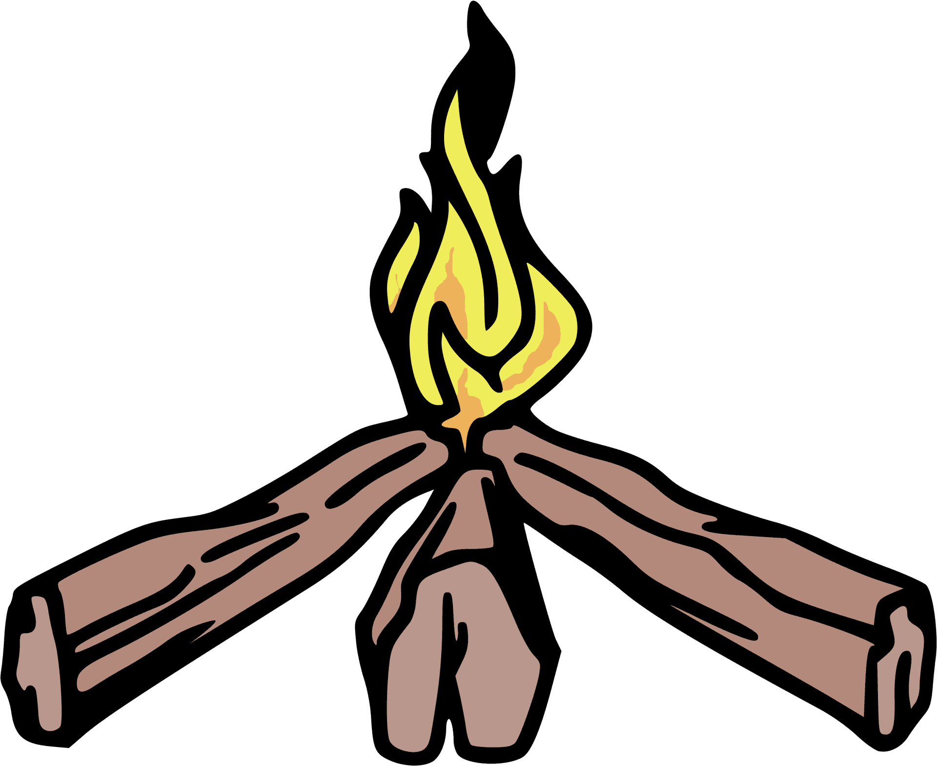 Stylized Campfire Illustration.png PNG Image