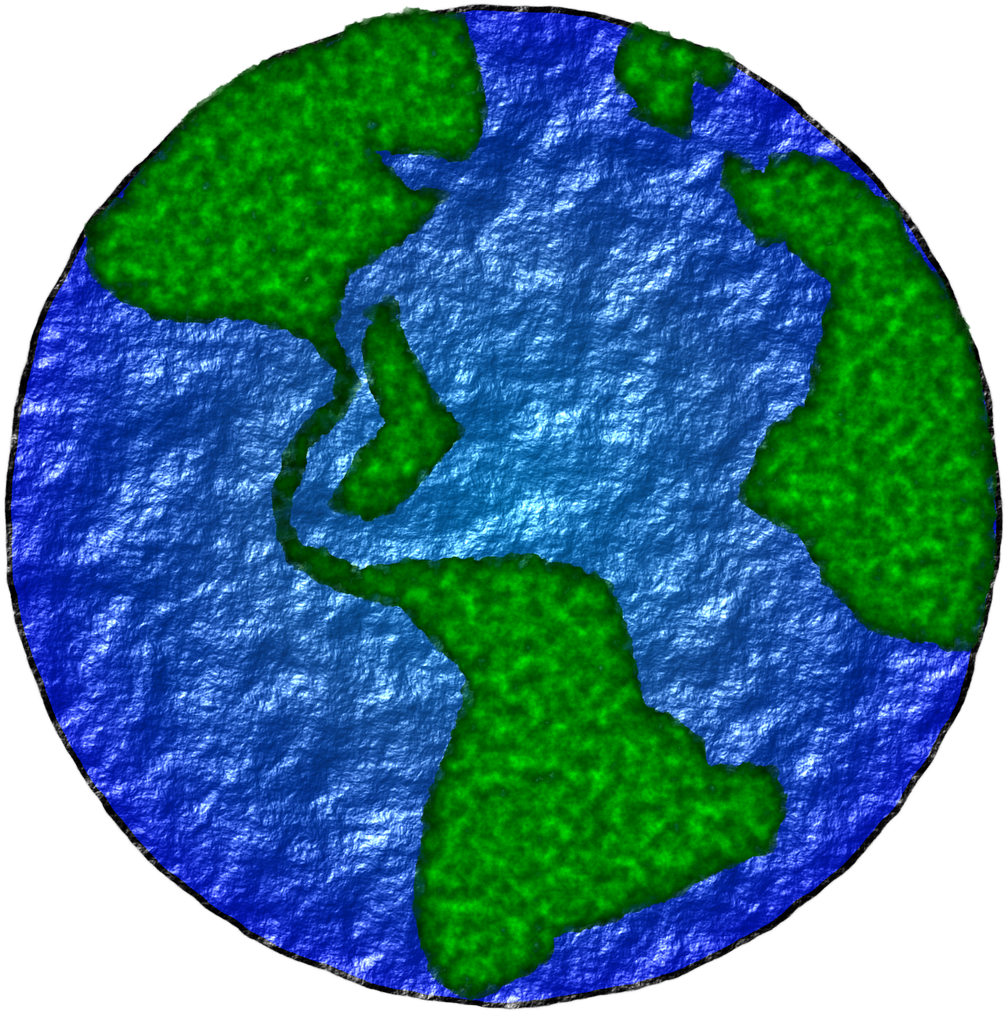 Stylized Cartoon Earth Texture PNG Image