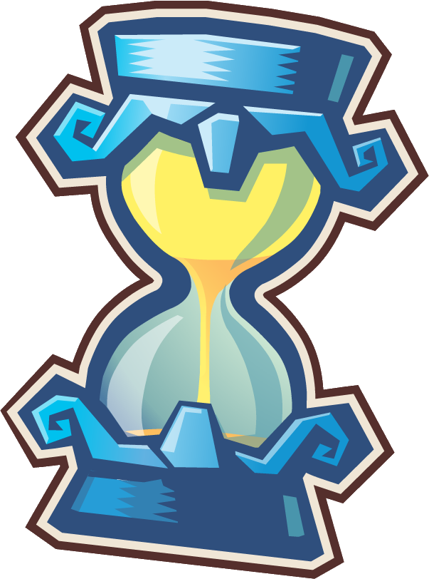 Stylized Cartoon Hourglass PNG Image